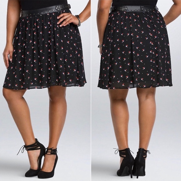 torrid Dresses & Skirts - Torrid Hummingbird Print Skater Skirt
